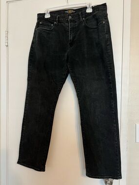 Lucky Brand Men’s Washed Black Straight Jeans